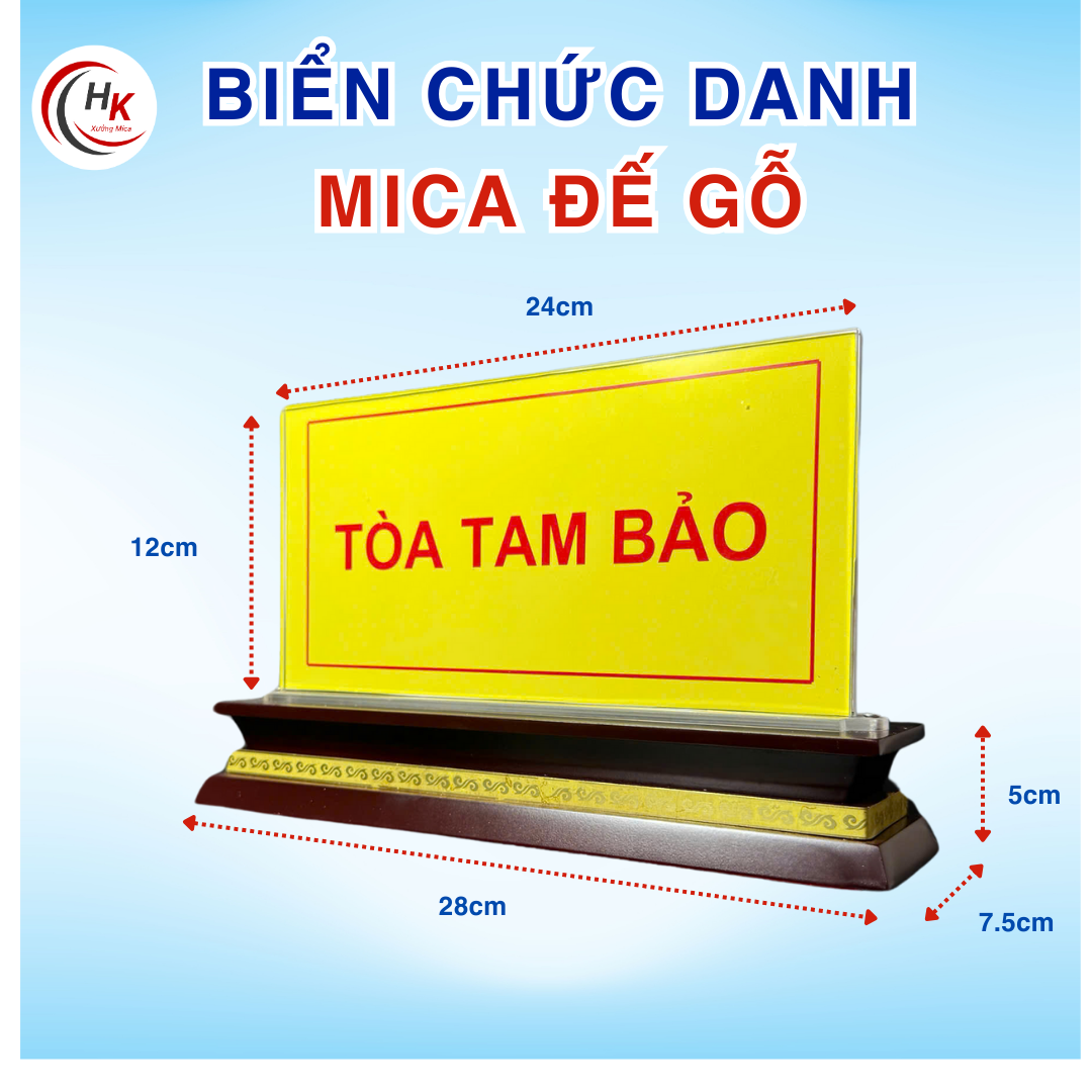 biển tên mica gỗ